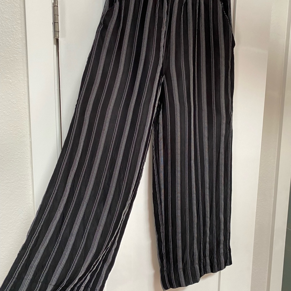 Alembika Black and White Striped Pants